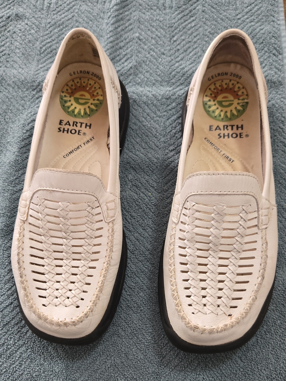 Earth Shoe Woven Y2k Leather Loafers Gelron 2000 Size 8